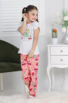 Kız Çocuk Meyve Baskılı Pijama Takımı 3-11 Yaş 6073-74
