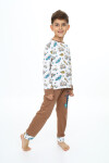 Erkek Çocuk Araba Baskılı Pijama Takımı 3-11 Yaş 0160