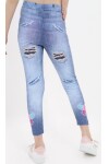 Kız Çocuk Jean Görünümlü Tayt 2-7 Yaş mx003