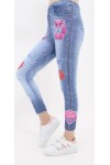 Kız Çocuk Jean Görünümlü Tayt 2-7 Yaş mx003