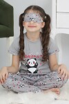 Kız Çocuk Uyku Bantlı-Pandalı Pijama Takımı 3-11 Yaş 6063-64