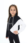 Kız Çocuk Crop Kapüşonlu Sweatshirt Px 9332.2