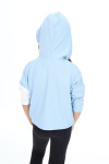 Kız Çocuk Crop Kapüşonlu Sweatshirt Px 9332.2