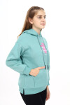 Kız Çocuk Tavşan Baskılı Kapüşonlu Sweatshirt Px872.3