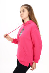 Kız Çocuk Tavşan Baskılı Kapüşonlu Sweatshirt Px872.3