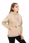 Kız Çocuk Tavşan Baskılı Kapüşonlu Sweatshirt Px872.3