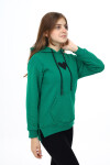 Kız Çocuk Kalp Baskılı Kapüşonlu Sweatshirt Px092.4