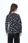 Kız Çocuk Leopar Desenli Triko Kazak Mnx3005