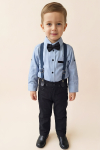 Erkek Bebek 4lü Takım Set (Pantolon+Gömlek+Askılı Kemer+Papyon) 12631
