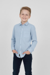 Erkek Çocuk %100 Waffle Pamuk Gömlek 3-12 Yaş 12521HC