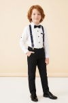 Erkek Çocuk 4lü Takım (Pantolon+Gömlek+Askılı Kemer+Papyon) 12664B