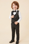 Erkek Çocuk 4lü Takım (Pantolon+Gömlek+Yelek+Papyon) 12663B
