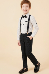 Erkek Çocuk 4lü Takım Set (Pantolon+Gömlek+Askılı Kemer+Papyon) 12660