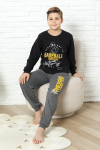 Erkek Çocuk Pijama Takımı %100 Pamuk İnterlok Kumaş 12447