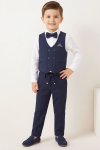 Erkek Çocuk Yelekli 4lü Takım (Pantolon+Gömlek+Yelek+Papyon) 12661B