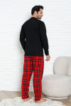 Erkek Pijama Takımı - Ekose Altlı- Eş Versiyonlu -12580