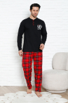 Erkek Pijama Takımı - Ekose Altlı- Eş Versiyonlu -12580
