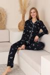 Kadın %100 Pamuk Milan Soft Kumaş Pijama Takımı 12423
