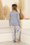 Kız Çocuk %100 Pamuk İnterlok Kumaş Pijama Takımı 11-15 Yaş 12448