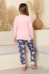Kız Çocuk %100 Pamuk İnterlok Kumaş Pijama Takımı 6-15 Yaş 12421