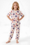 Kız Çocuk %100 Pamuk Pijama Takımı 3-13 Yaş 12713IS