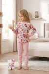 Kız Çocuk %100 Pamuk Pijama Takımı 4-11 Yaş 12628