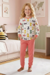 Kız Çocuk %100 Pamuk Pijama Takımı 4-11 Yaş 12628