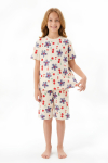 Kız Çocuk %100 Pamuk Pijama Takımı 8-13 Yaş 12697IS