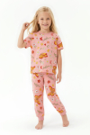 Kız Çocuk %100 Pamuk ve Baskılı Pijama Takımı 3-8 Yaş 12720IS