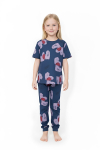 Kız Çocuk %100 Pamuk ve Baskılı Pijama Takımı 3-8 Yaş 12720IS