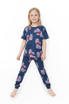 Kız Çocuk %100 Pamuk ve Baskılı Pijama Takımı 3-8 Yaş 12720IS