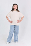 Kız Çocuk 2li Jean Takım (Pantolon+Bluz) 7-12 Yaş 12666
