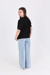 Kız Çocuk 2li Jean Takım (Pantolon+Bluz) 7-12 Yaş 12666