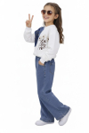 Kız Çocuk 2li Jean Takım (Pantolon+Sweatshirt) 5-10 Yaş 12470