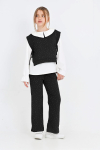 Kız Çocuk 3lü Takım (Pantolon+Yelek+Bluz) 12429