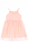 Kız Çocuk Elbise -Tüllü ve Süsleme Detaylı-Askılı Kollu- 4-8 Yaş 12536