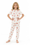 Kız Çocuk Pijama Takımı %100 Pamuk 3-13 Yaş 12714IS