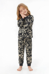 %100 Pamuk ve Baskılı Kız Çocuk Pijama Takımı 3-8 Yaş 12740IS