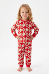 %100 Pamuk ve Baskılı Kız Çocuk Pijama Takımı 9-36 Ay 12741IS