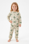 %100 Pamuk ve Baskılı Kız Çocuk Pijama Takımı 9-36 Ay 12741IS