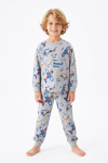 Erkek Çocuk %100 Pamuk Pijama Takımı 3-8 Yaş 12736IS