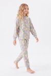 Kız Çocuk %100 Pamuk ve Baskılı Pijama Takımı 3-13 Yaş 12738IS