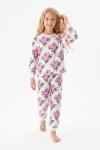 Kız Çocuk %100 Pamuk ve Baskılı Pijama Takımı 3-13 Yaş 12738IS